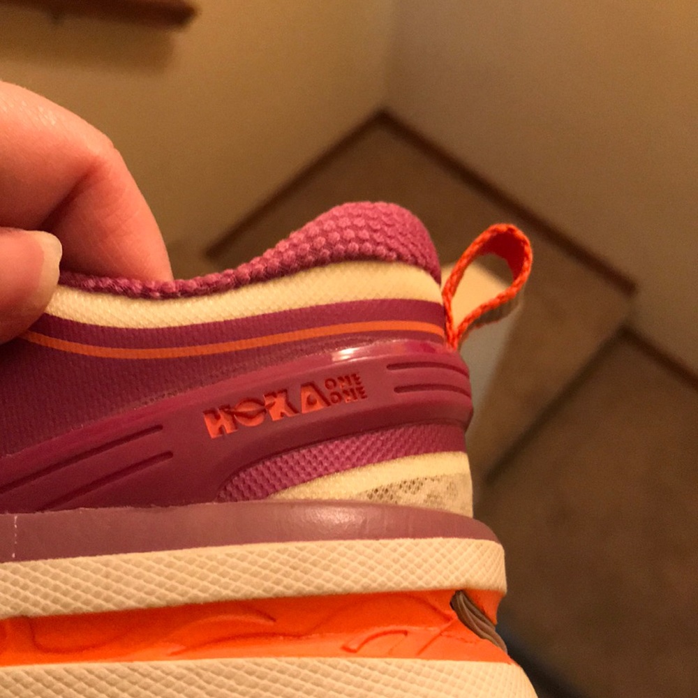 Hoka Shoes (Size 9) Purple & Orange
